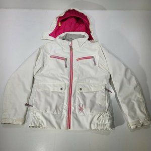 Girls Spyder White Pink Winter Jacket Coat